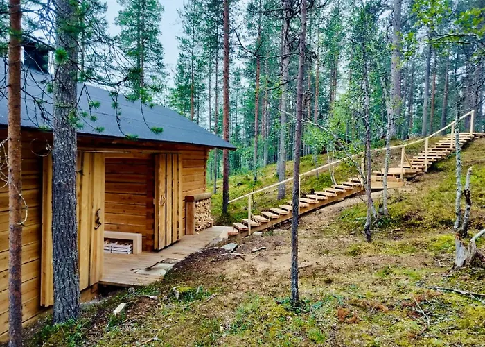 Шале Log House And New Sauna Pikariporras Саариселькя